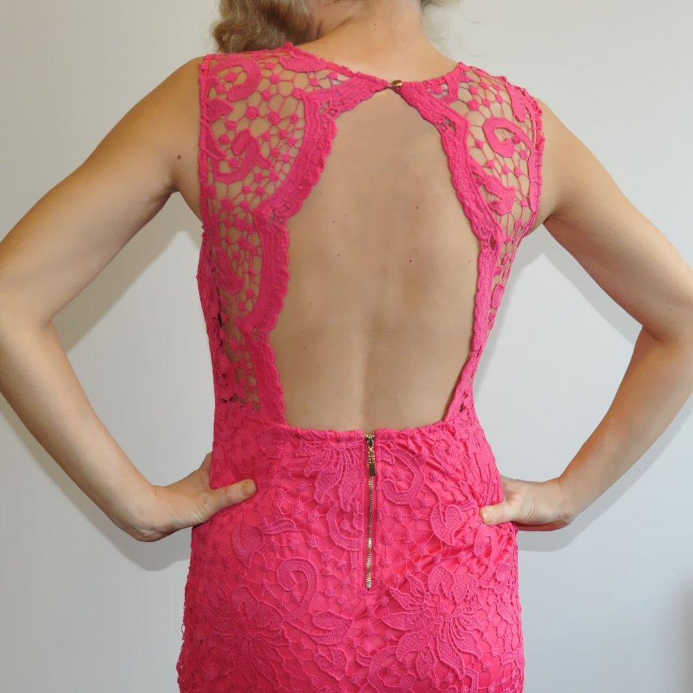 Pink Openwork Dress - Picture 2 of 6